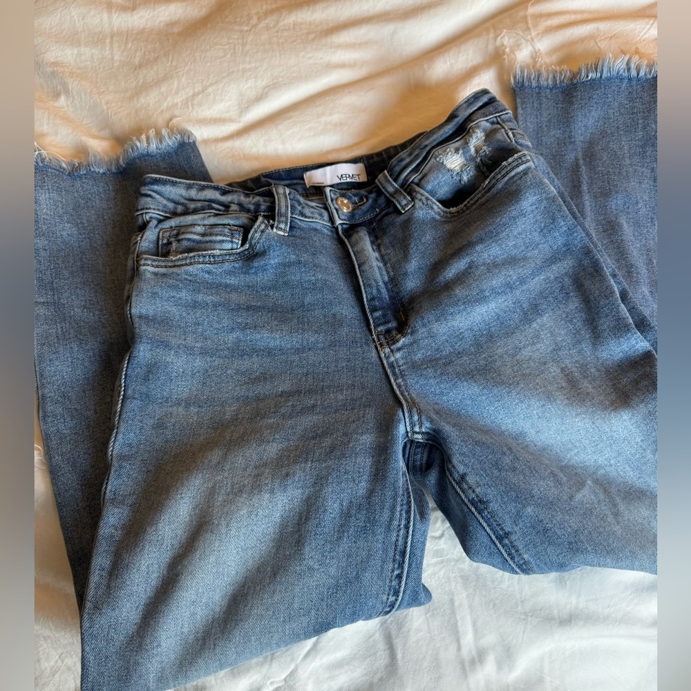 Vervet by Flying Monkey Distressed Ankle Jean